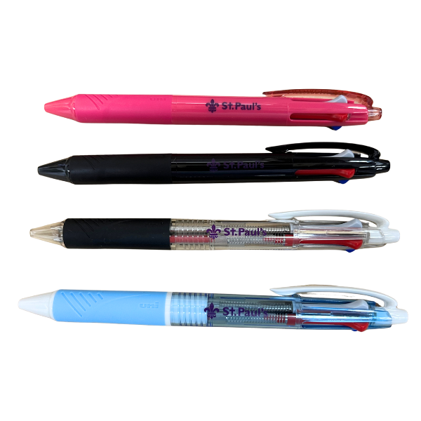 ジェットストリーム多機能3色ボールペン+シャープペン St.Paul’sマーク入り